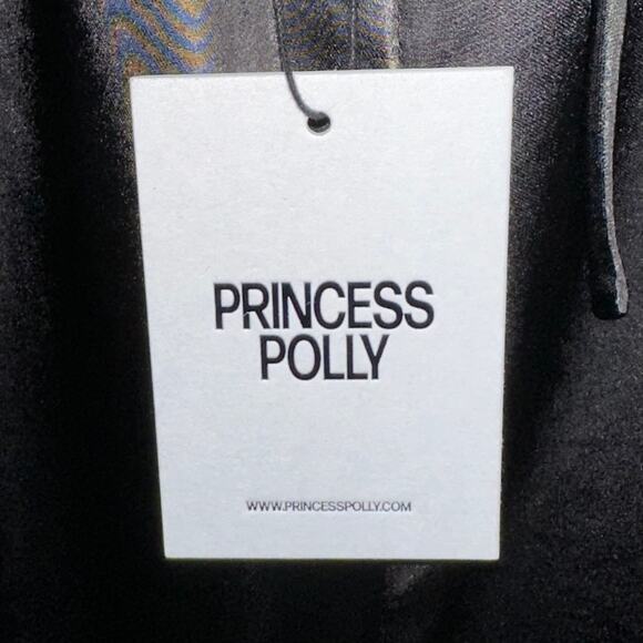 NWT Princess Polly Black Satin Cobie Mini Dress Size 2 - Picture 11 of 16